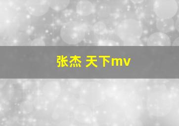 张杰 天下mv